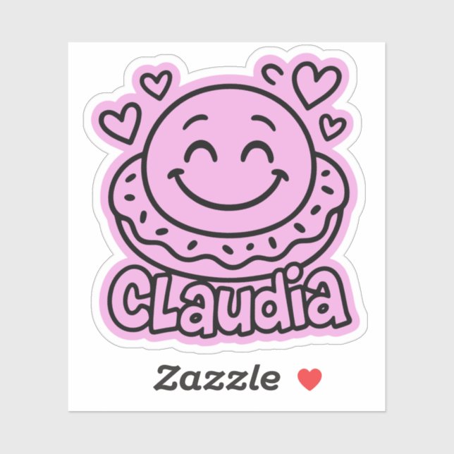 Pegatina Claudia Doodle Emoji 2 (Hoja)
