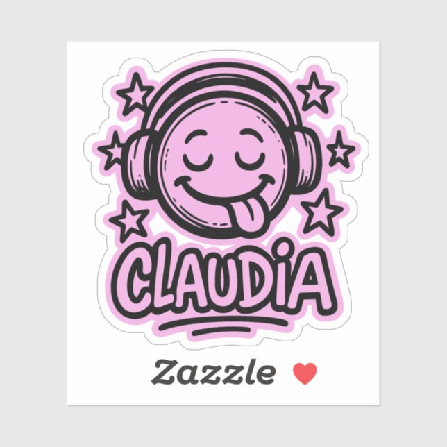 Pegatina Claudia Doodle Emoji 3 (Hoja)