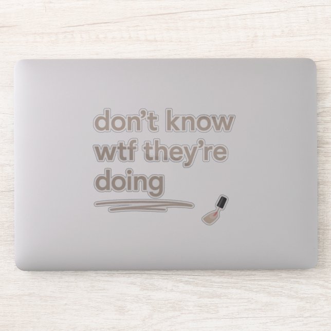 Pegatina Clean Girl Chaos – Skincare Delulu Vibes Quote (Ordenador)