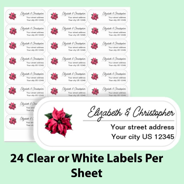 Pegatina Clear Christmas Return Address Custom Transparent  (Subido por el creador)