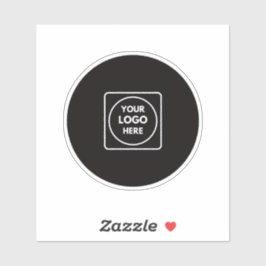 Pegatina Clear Vinyl Logo Business Promo QR label