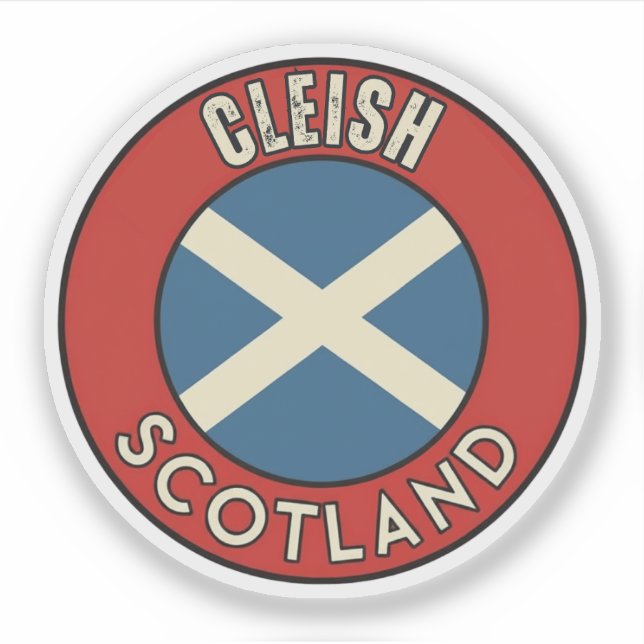 Pegatina Cleish, Escocia (Anverso)