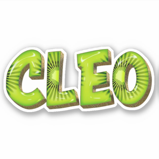 Pegatina Cleo Name Kiwi Design Aufkleber Sticker (Anverso)