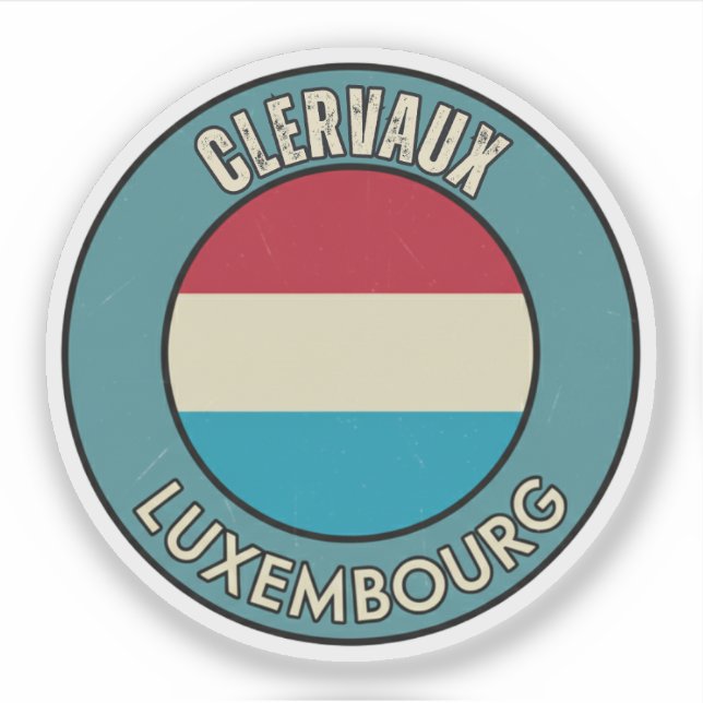 Pegatina Clervaux, Luxemburgo (Anverso)