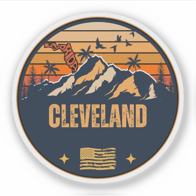 Pegatina Cleveland, Florida  (Anverso)