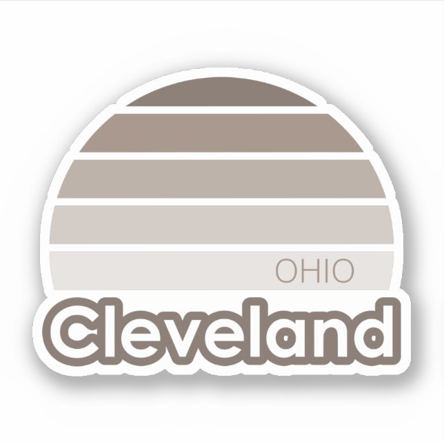 Pegatina Cleveland Ohio (Anverso)