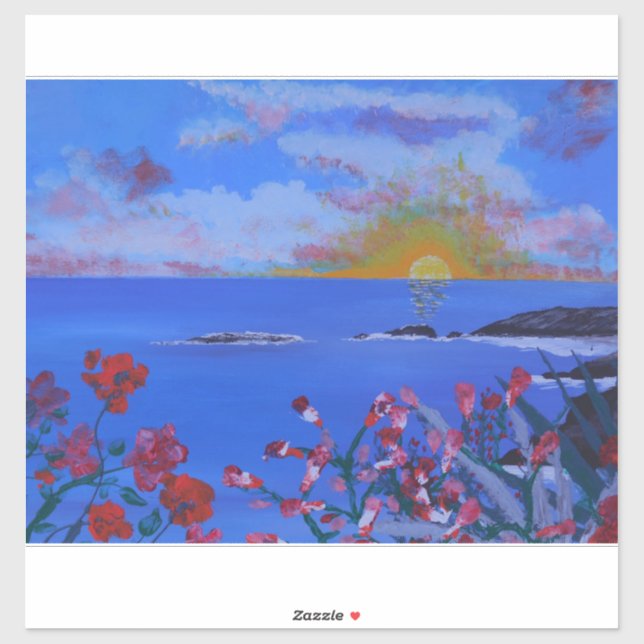 Pegatina Cliff laguna (Hoja)