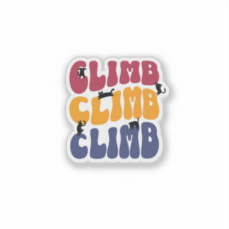 Pegatina Climb Cats Vintage Color Edition