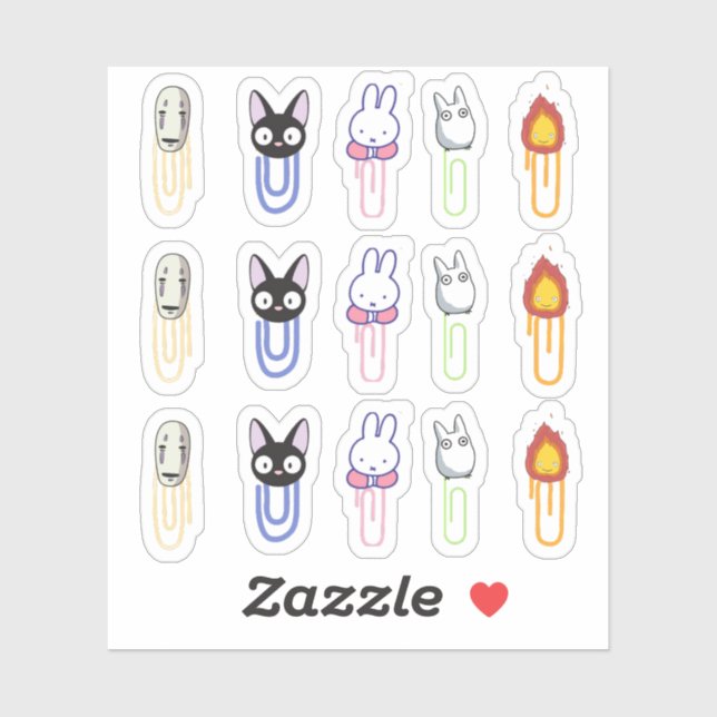 Pegatina Clips anime and japanese cartoons (Hoja)