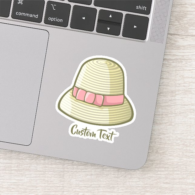 Pegatina Cloche Gorra Amarillo (Detalle)