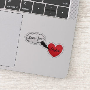 Pegatina Cloud Lightning Heart personalizado