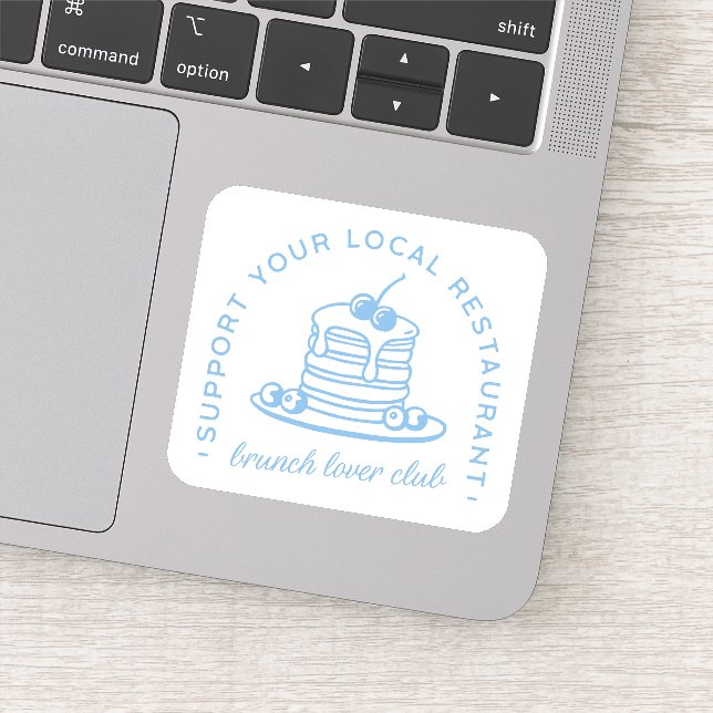 Pegatina Club de amantes de Brunch - estética costera de be (Detalle)