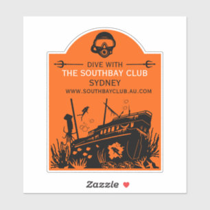 Pegatina Club de Buceo Shipwreck