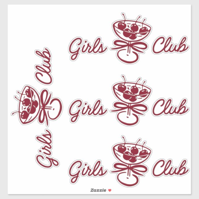 Pegatina Club de Chicas (Hoja)