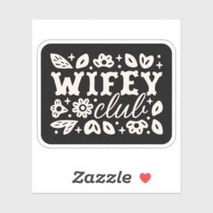 Pegatina club de esposas vaquero oscuro romance western