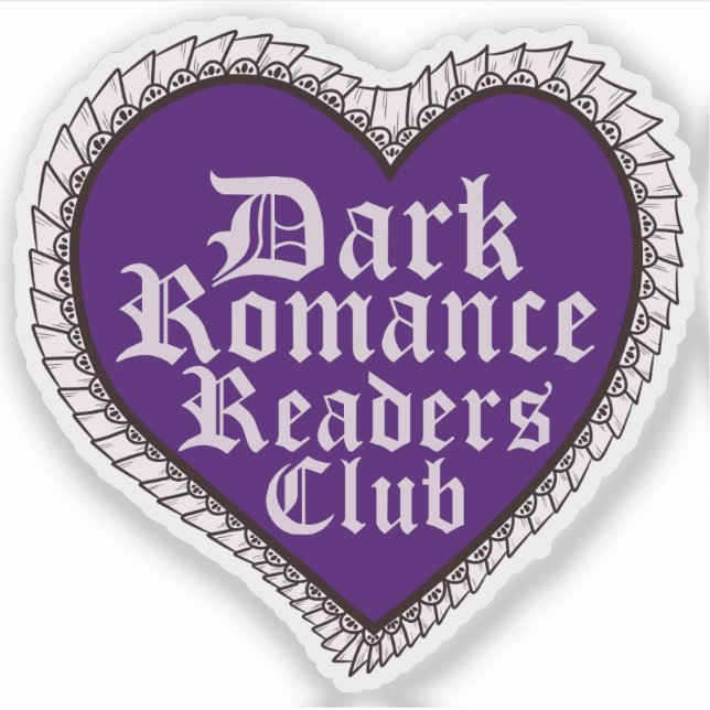 Pegatina Club de Lectores de Romance Oscuro (Anverso)