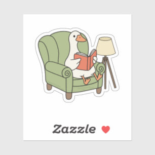 Pegatina Club de lectura Silly Goose Cozy Goose Lectura lib