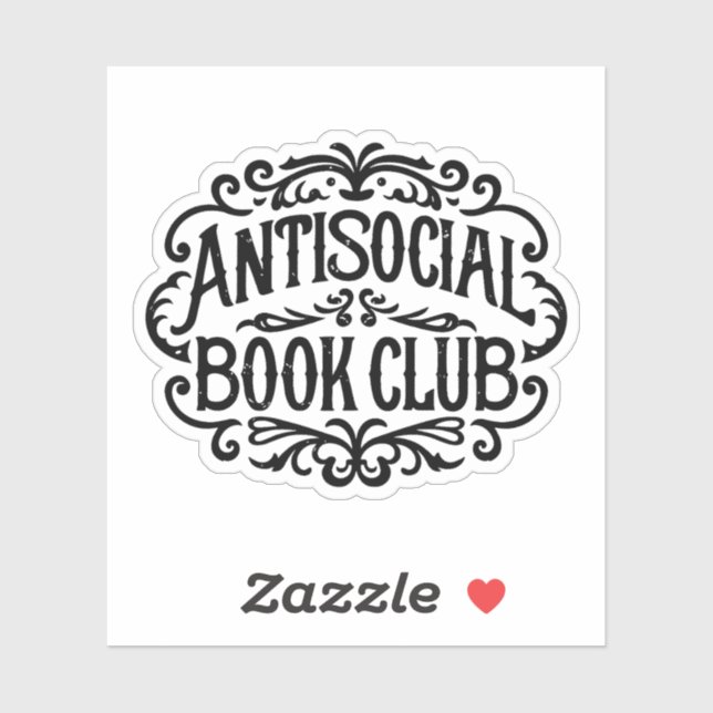Pegatina Club de libros antisociales (Hoja)