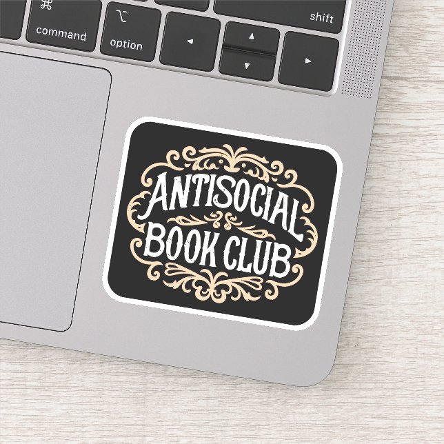 Pegatina Club de libros antisociales (Detalle)