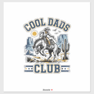 Pegatina Club de Padres Geniales Diseño de Camisa Western d