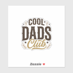 Pegatina Club de Papás Geniales Diseño de Camiseta Vintage