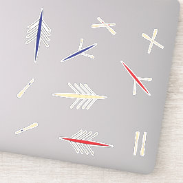 Pegatina Club de Remo Azul Rojo de Barco de Fila