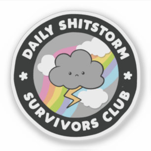 Pegatina Club de Supervivientes de la Tormenta Diaria Diver