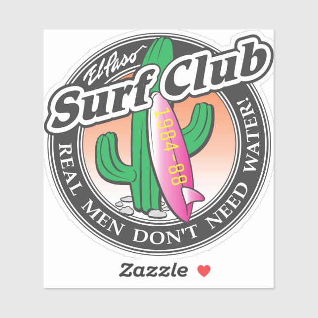 Pegatina Club de Surf El Paso (Hoja)