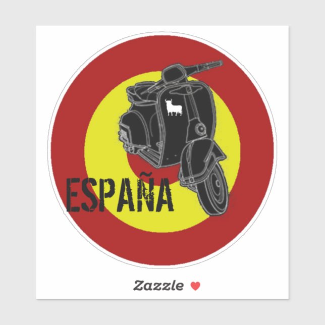 PEGATINA CLUB ESPAÑA SCOOTER (Hoja)