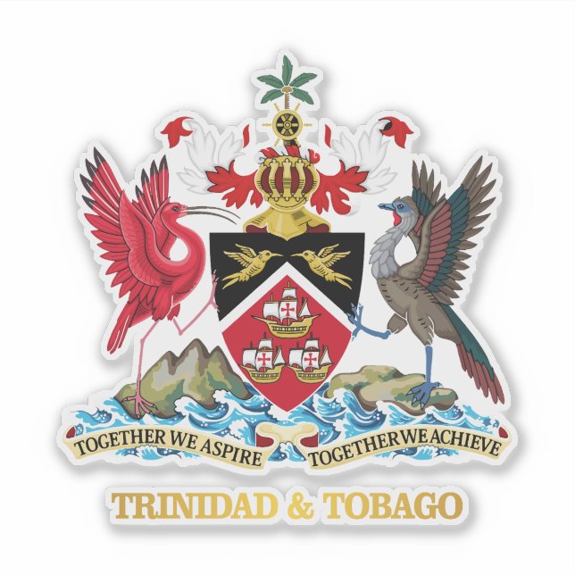 Pegatina COA de Trinidad y Tobago (Anverso)