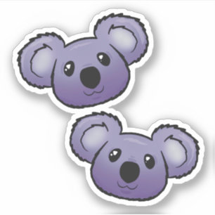 Pegatina Coalas moradas