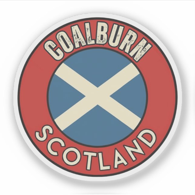 Pegatina Coalburn, Escocia (Anverso)