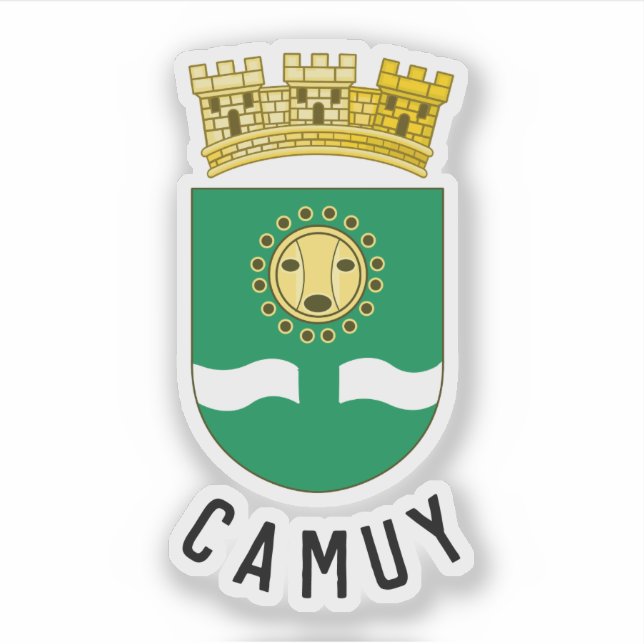 Pegatina Coat of Arms of Camuy, Puerto Rico (Anverso)