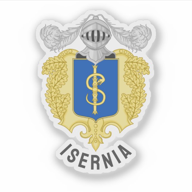 Pegatina Coat of Arms of Isernia, Italy (Anverso)
