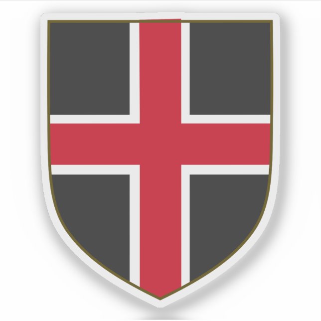 Pegatina Coat of arms of the city of Durham, England (Anverso)