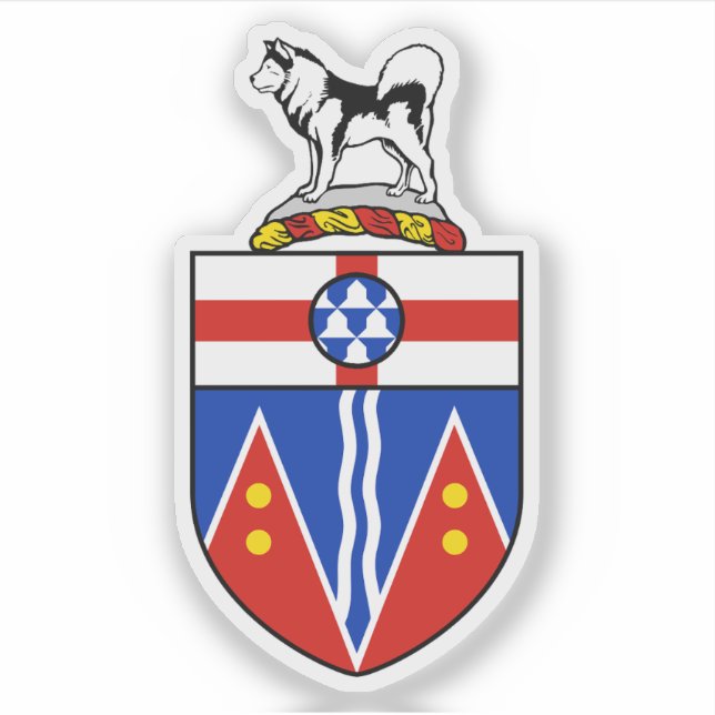 Pegatina Coat of arms of the Yukon province, Canada (Anverso)