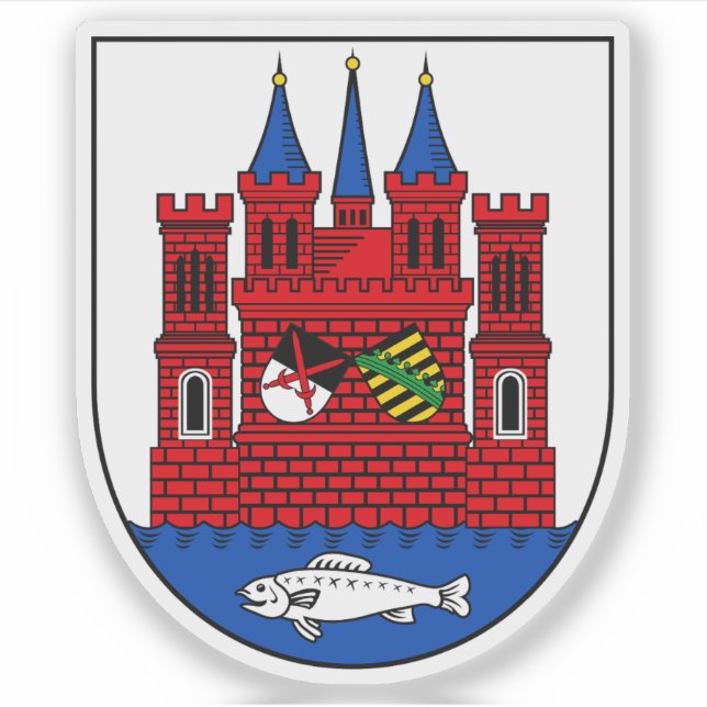 Pegatina Coat of arms of Wittenberg, Germany (Anverso)