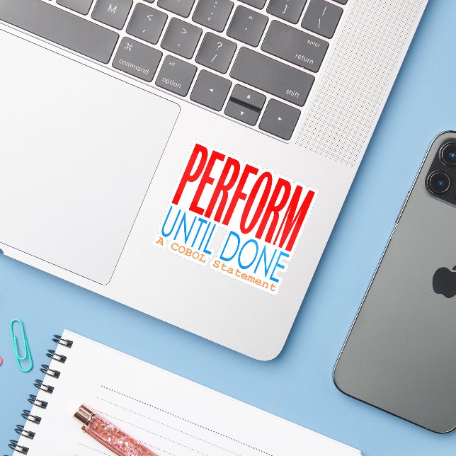 Pegatina Cobol Funciona Hasta Que Se Limite (Ordenado portátil con iPhone)