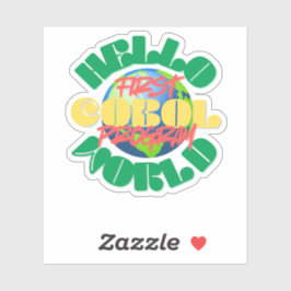 Pegatina Cobol Hello World First Program in Sticker