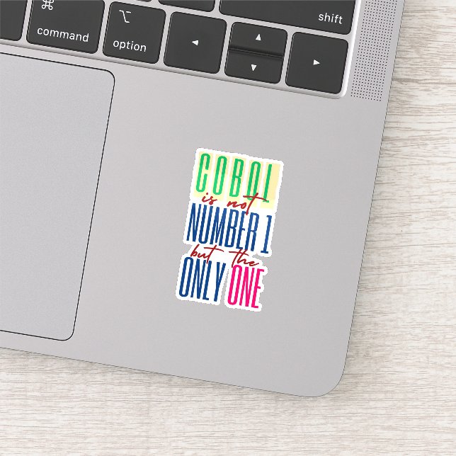 Pegatina Cobol Lenguaje de Programación es El Único Sticker (Detalle)