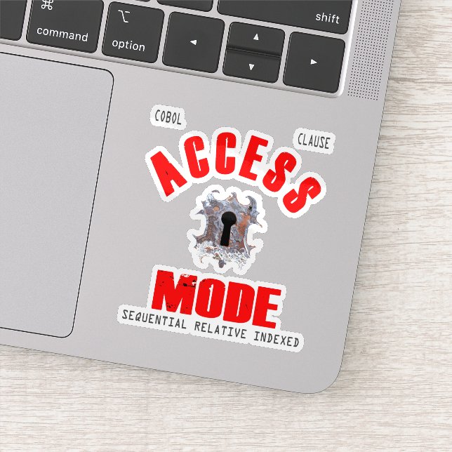 Pegatina Cobol Programming Access Mode Sticker (Detalle)