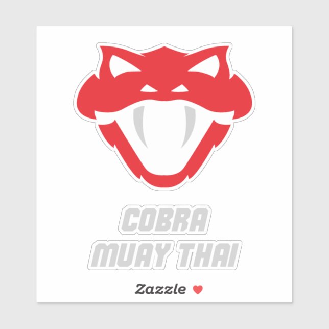 Pegatina Cobra Muay Thai Martial Arts (Hoja)