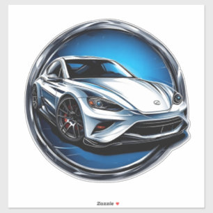 Pegatina Coche de carreras estilizado