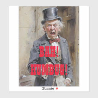 PEGATINA COCHE DE NAVIDADES DE BAH HUMBUG DICKENS