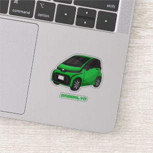 Pegatina Coche de pequeño tamaño verde