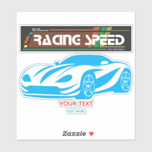 Pegatina Coche de Velocidad Turbo Racing – Arte de Auto de 