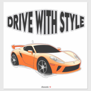 Pegatina Coche deportivo con diseño elegante y estética mod