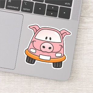 Pegatina Coche Personalizado de cerdo