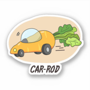 Pegatina Coche-rod Funny Carrot Pun