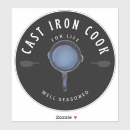 Pegatina Cocina de hierro fundido para el bienestar vital